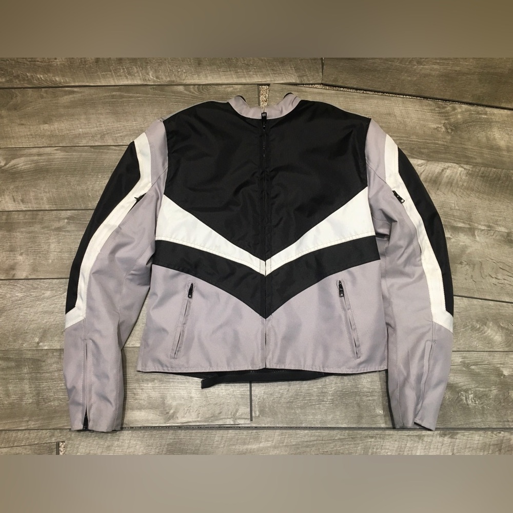 Revolution Gear Biker Crotch Rocket Cafe Racer Lined Motorcycle Womens Jacket LG